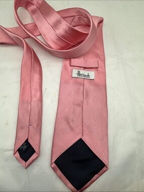 Harrods Pink Satin Neck Tie
